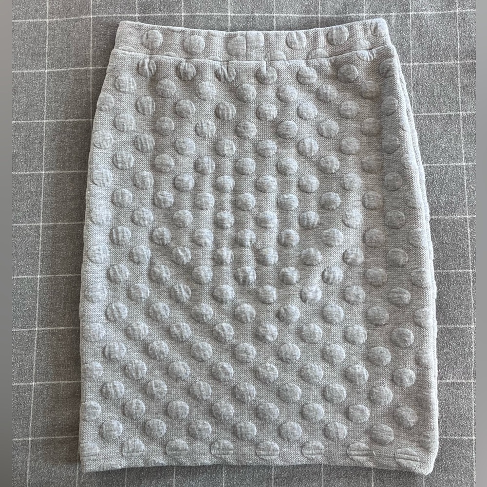 Roolee Light Gray Textured Pencil Skirt